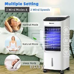 3-in-1 Air Cooler Portable Evaporative Cooler Air Cooler Humidifier Fan withWheels