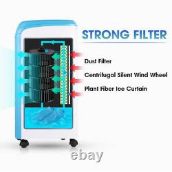 4 Ice Crystal Box Mini Air Conditioning Unit Fan 3 Speeds Cooler Silent