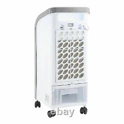 80W Portable Air Cooler Evaporative Humidifier 4 Liter Water Tank With Remote