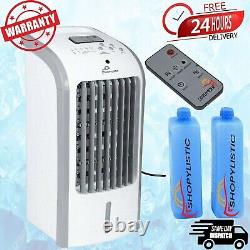 80W Portable Air Cooler Evaporative Humidifier 4 Liter Water Tank With Remote