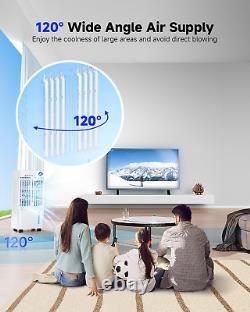 Air Cooler 5.2L, Mobile Air Conditioners with Remote Control, 4-IN-1 Portable Ai