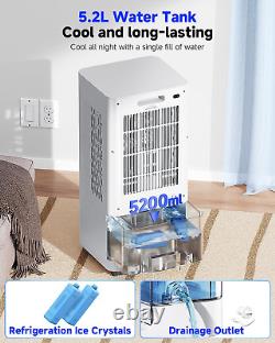 Air Cooler 5.2L, Mobile Air Conditioners with Remote Control, 4-IN-1 Portable Ai