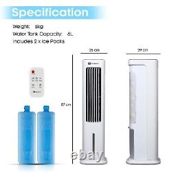 Air Cooler 6 Litre Portable PureMate Evaporative Cooler with 3 Fan Speeds Remote
