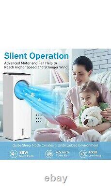 Air Cooler Fan, 4 in 1 Portable Air Conditioner, Bladeless Design Evaporative