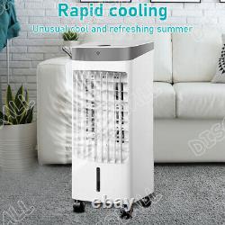 Air Cooler Fan Remote Control Ice Cold Cooling Conditioner Timer with 4 Wheels 70W