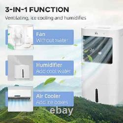Air Cooler, Mobile Cooling Fan Humidifier Air Conditioner with 15L Water Tank