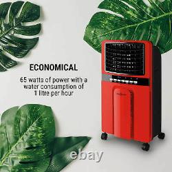Air Cooler Portable Conditioning Room 4in1 Fan 6 Litre Tank 65W Purifier Red
