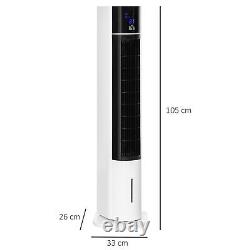 Bladeless Air Cooler, Evaporative Oscillating Tower Fan Humidifier Unit