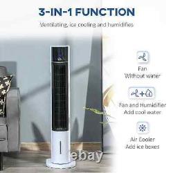 Bladeless Air Cooler, Evaporative Tower Fan Humidifier Unit with Oscillating