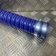Blue Flexible Silicone Air Ducting Hose Cold Car Engine Intake Braking & 2 Clips