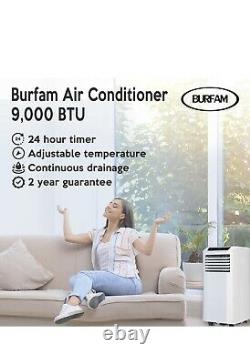 Burfam Portable Air Cooler Unit Fan Humidifier Timer 3 Settings AC W Remote