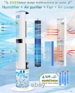 Cooler Mobile Air Conditioners, 4 in 1 Tower Fan/Air Purifier/Humidifier/Evapora