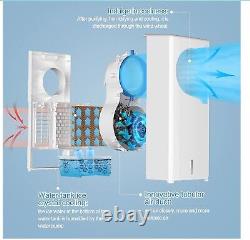 Evaporative Air Cooler, 110W Mobile Air Conditioner 4-IN-1 Tower Fan/Cooling/Hum