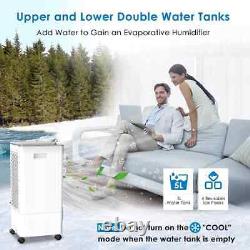 Evaporative Air Cooler, 4-IN-1 Portable Air Conditioner Humidifier Air Purifier