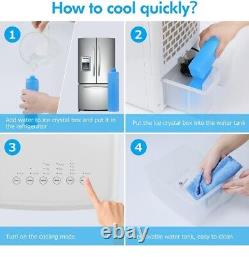 Evaporative Air Cooler, 4 in 1 Portable Air Conditioner Bladeless Design