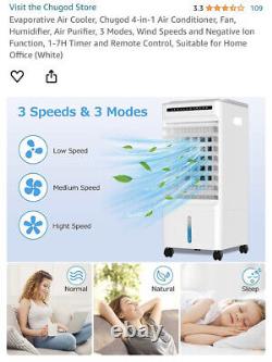 Evaporative Air Cooler, Chugod 4-in-1 Air Conditioner, Fan, Air Purifier