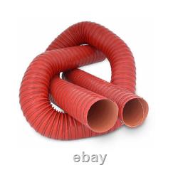 Flexible RED Hot Cold Warm Air Ducting Car Engine Brake Feed Intake Pipe Hose