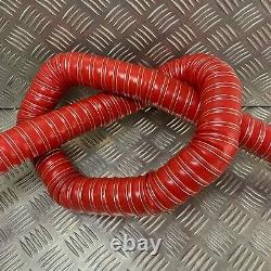 Flexible RED Hot Cold Warm Air Ducting Car Engine Brake Feed Intake Pipe Hose