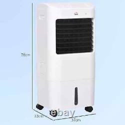 HOMCOM 3-In-1 Air Cooler for Home Office, with Oscillation, Ice Packs Wheels