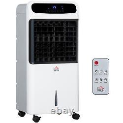 HOMCOM Mobile Air Cooler, Evaporative Ice Cooling Fan Humidifier Unit