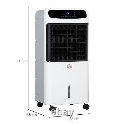HOMCOM Mobile Air Cooler, Evaporative Ice Cooling Fan Humidifier Unit
