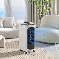 HOMCOM Mobile Air Cooler for Home Office, with Oscillation, Ice Packs
