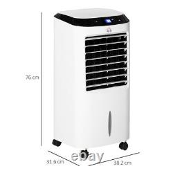 HOMCOM Portable Air Cooler, Evaporative Anion Ice Cooling Fan Humidifier Unit