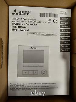 Mitsubishi PAR-41MAA Air Conditioning Remote Controller PAR-40MAA LCD Wired