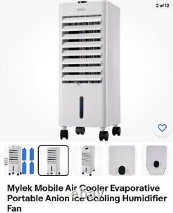 Mylek Mobile Air Cooler Fan Evaporative Portable Anion Ice Cooling Humidifier 8L
