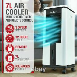 NETTA Portable Air Cooler Conditioning Unit Humidifier 7L Tank Remote Control