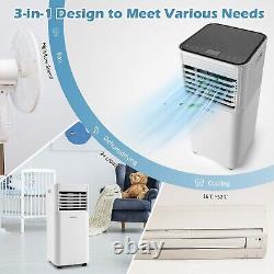 Portable 9000 BTU Air Conditioner Cooler with Wheels Fan & Dehumidifier Mode