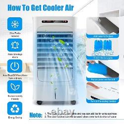 Portable Air Cooler 3-in-1 withFan & Humidifier 15H Timer Remote Control