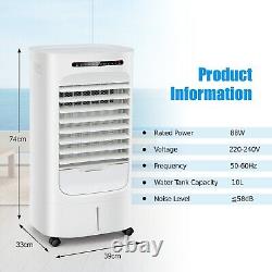 Portable Air Cooler 3-in-1 withFan & Humidifier 15H Timer Remote Control