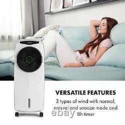 Portable Air Cooler Fan Humidifier Ioniser Room 110 W 7 L Timer Remote White