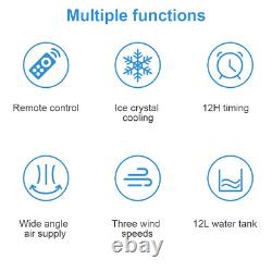 Portable Air Cooler Fan with Remote Control Ice Cold Cooling Conditioner Unit UK