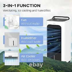 Portable Air Cooler with Humidifier, Timer, Remote, Oscillation, Ice Packs