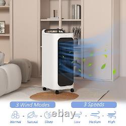 Portable Air Cooler with Humidifier, Timer, Remote, Oscillation, Ice Packs