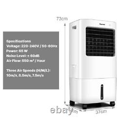 Portable Air Fan Cooler Humidifier With Remote Control 4 Speeds & Sleep Wind 20L