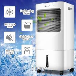 Portable Air Fan Cooler Humidifier With Remote Control 4 Speeds & Sleep Wind 20L