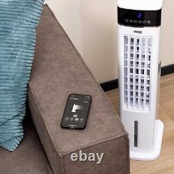 Princess Portable Air Cooler Smart White Remote Timer 3 Speed Oscillating 70W