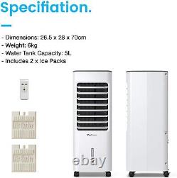 Pro Breeze 5L Portable Air Cooler with 4 Operational Modes, 3 Fan Speeds, LED D