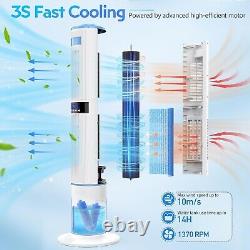 Raofuo Evaporative Air Cooler, 65W Tower Fan Air Conditioner 60° Automatic 360°