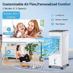 Raofuo Evaporative Coolers, 4 IN 1 Mobile Air Conditioner Humidifier Air Purifie