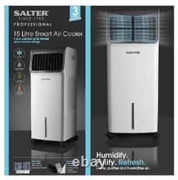 SALTER 15 Litre Smart Air Cooler cools purifies humidifies R-control EH36781SMOB