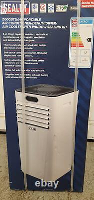 Sealey SAC7000 230V Portable Air Conditioner Dehumidifier Air Cooler 7,000Btu/hr