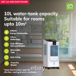 Symphony 65W Portable Evaporative Air Cooler With I-Pure Technology White