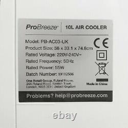 Two ProBreeze 10Litre Portable Air Coolers with 4 Operational Modes, 3 Fan Speeds
